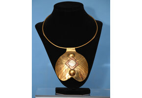 Ethnic brass choker with  signature brass & copper pendant