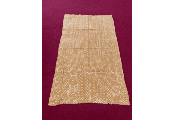 Mudcloth Fabric. Gold and White Handmade in Mali 100% Cotton. Sizes vary: 38-45in x 63-68in for clothing and decorating