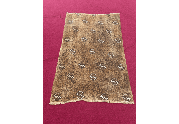 Mudcloth Fabric. Brown with Adinkra Print Handmade in Mali 100% Cotton. Sizes vary: 38-45in x 63-68in for clothing and decorating