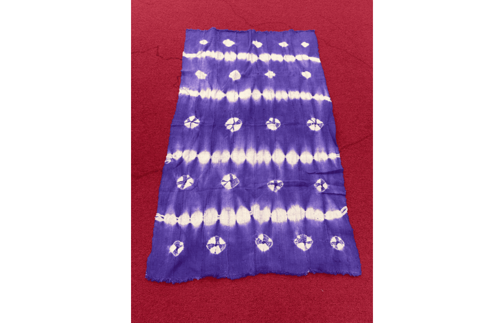 Mudcloth Fabric. Purple and White Handmade in Mali 100% Cotton. Sizes vary: 38-45in x 63-68in for clothing and decorating