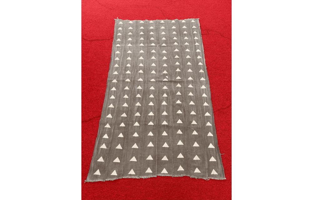Mudcloth Fabric. Grey and White Handmade in Mali 100% Cotton. Sizes vary: 38-45in x 63-68in for clothing and decorating