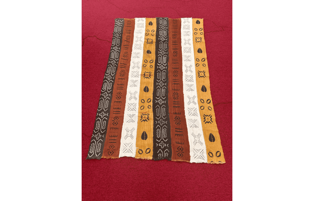 Mudcloth Fabric. Multi Color Adinkra Print Style 2 Handmade in Mali 100% Cotton. Sizes vary: 38-45in x 63-68in for clothing and decorating