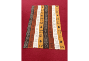 Mudcloth Fabric. Multi Color Adinkra Print Style 2 Handmade in Mali 100% Cotton. Sizes vary: 38-45in x 63-68in for clothing and decorating