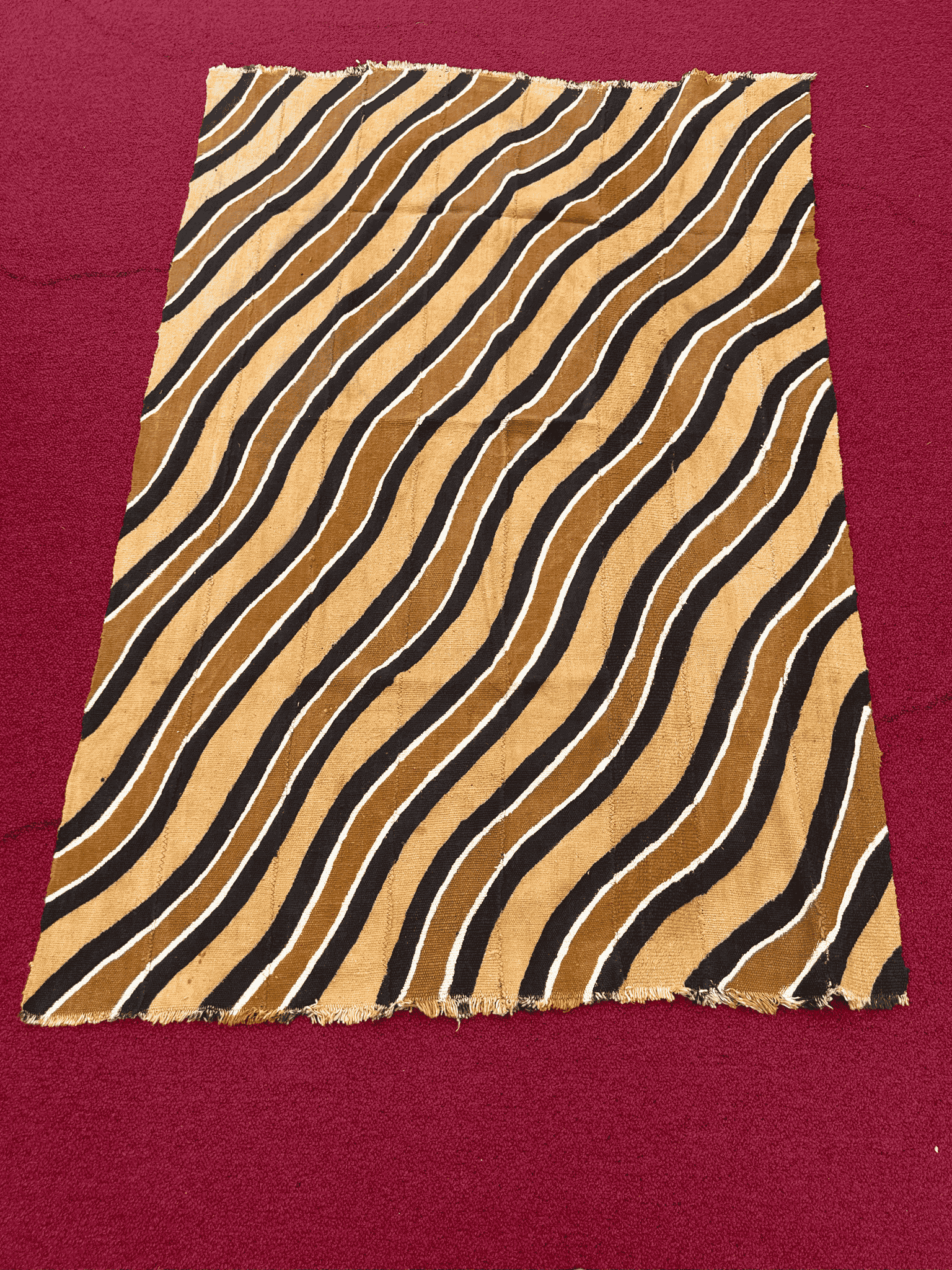 Mudcloth Fabric. Brown and Tan Handmade in Mali 100% Cotton. Sizes vary: 38-45in x 63-68in for clothing and decorating
