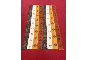 Mudcloth Fabric. Multi Color Adinkra Print Style 5 Handmade in Mali 100% Cotton. Sizes vary: 38-45in x 63-68in for clothing and decorating