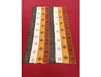 Mudcloth Fabric. Multi Color Adinkra Print Style 5 Handmade in Mali 100% Cotton. Sizes vary: 38-45in x 63-68in for clothing and decorating