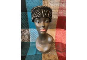 Mudcloth Kofi Hat Black and White