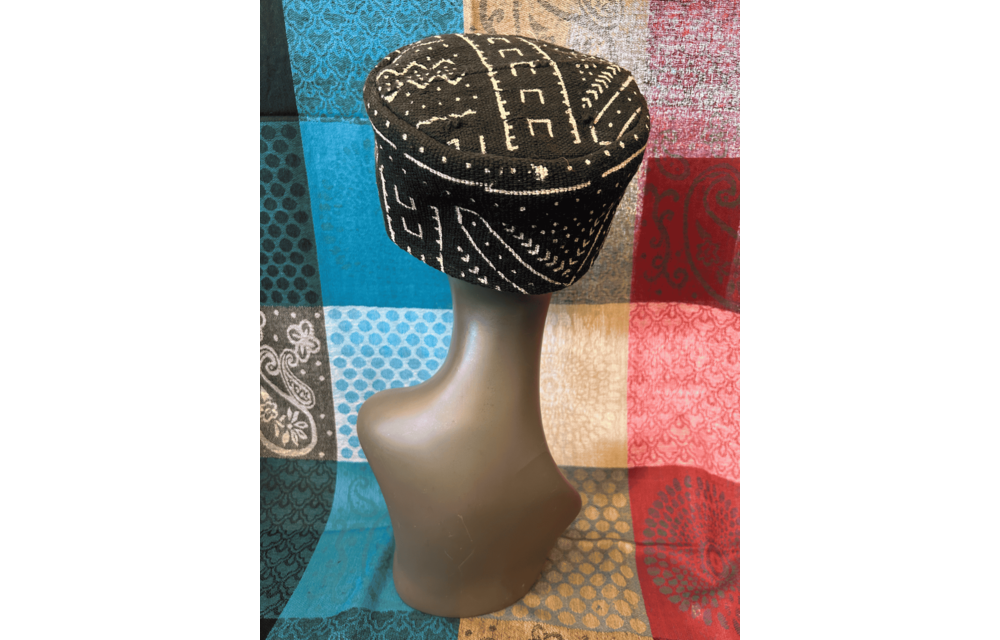 Mudcloth Kofi Hat Black and White