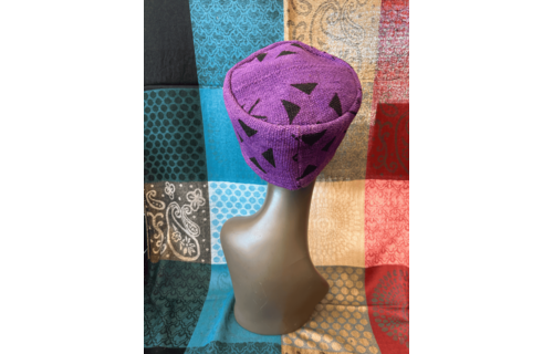 Mudcloth Kofi Hat Purple and Black