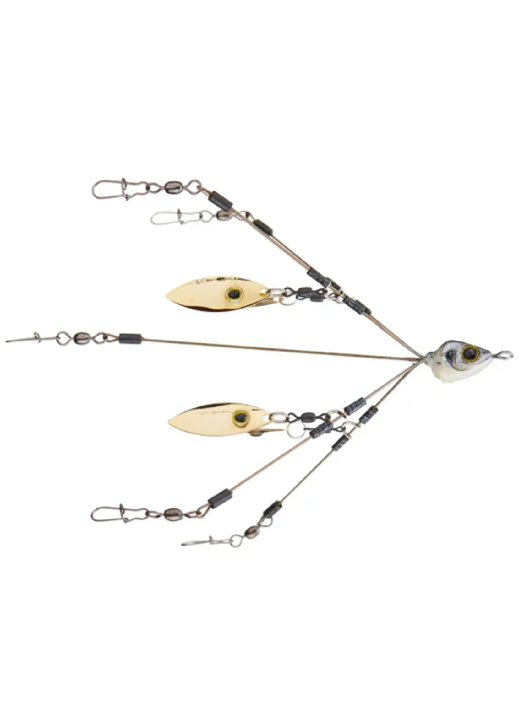 Picasso Lures Picasso - Finesse Bait Ball - 3-Blade Nickel Willow - A-Rig - Shad w/ Eye