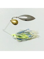 Crusher Lures Crusher Lures - Cliff Crochet Petite Spinnerbait - Double Willow - Gold Nickel -
