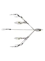 Picasso Lures Picasso - School-E-Rig - Bait Ball Jr - 3-Blade Nickel Willow - Shad w/ Eye