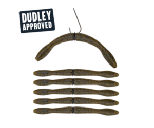 Dudley's - Pre-Rigged Wacky Worm 6pk - Green Pumpkin Violet