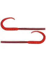 Netbait Copy of Netbait - Bait Fuel -C Mac - 11" Curly Tail Worm -  Red Bug