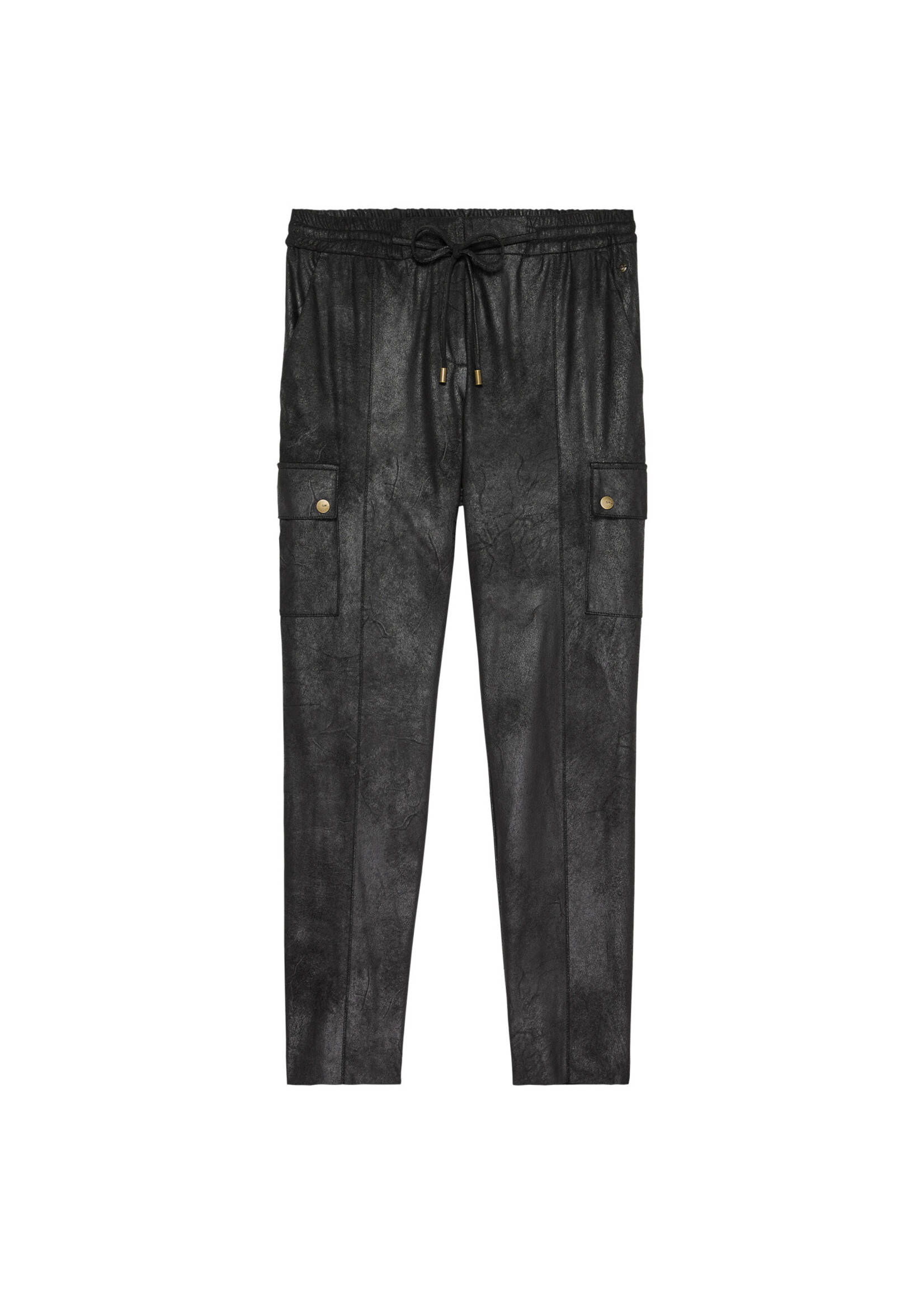 Coated Pant with Cord - Almost Black