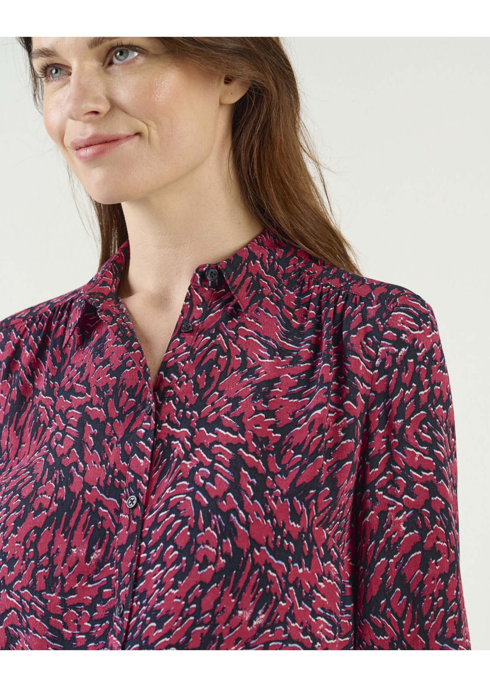 Print Blouse - Red Bud