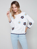 Charlie B Daisies Patch Sweater - C2501