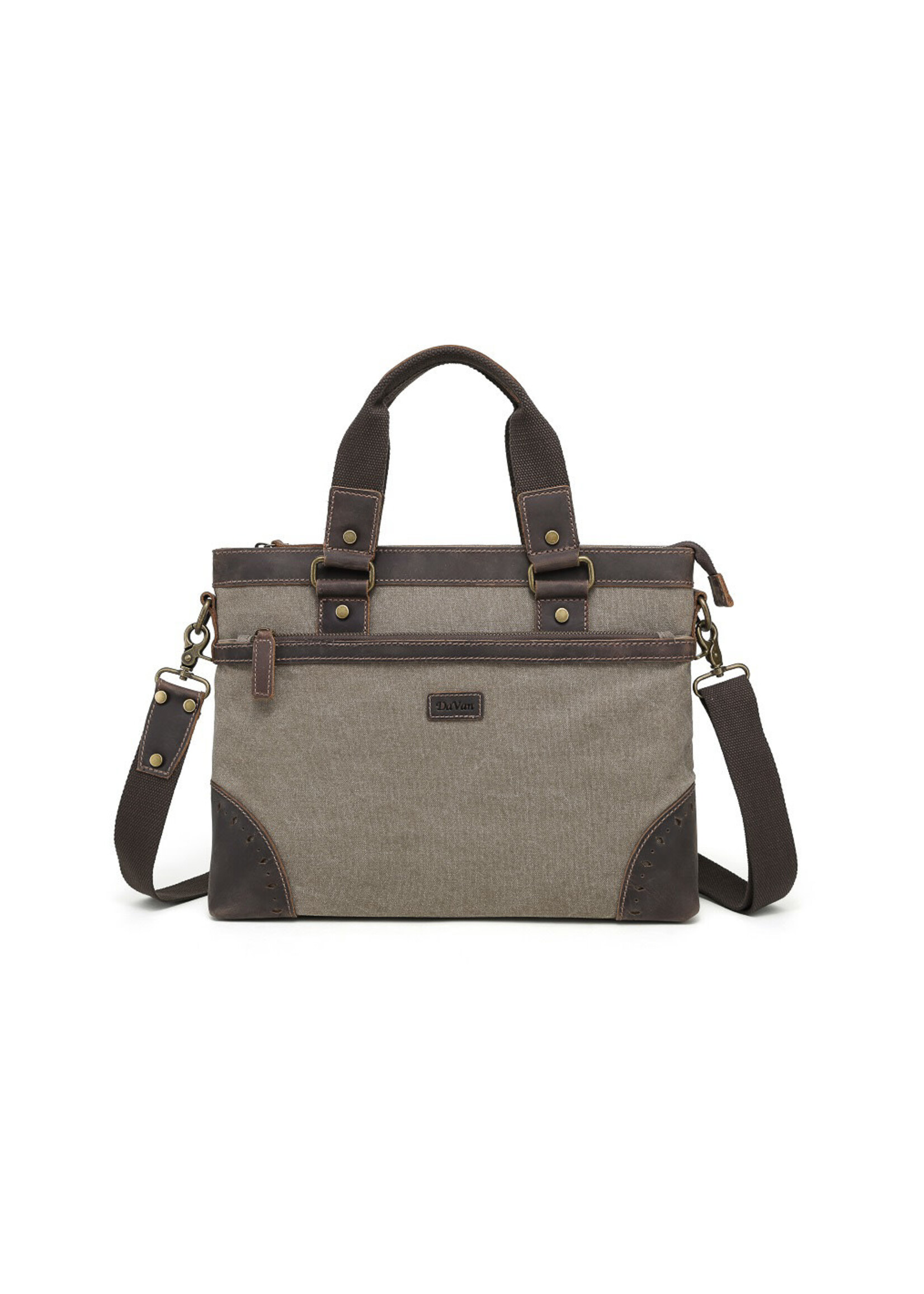 DaVan Shoulder Bag Leather Trim