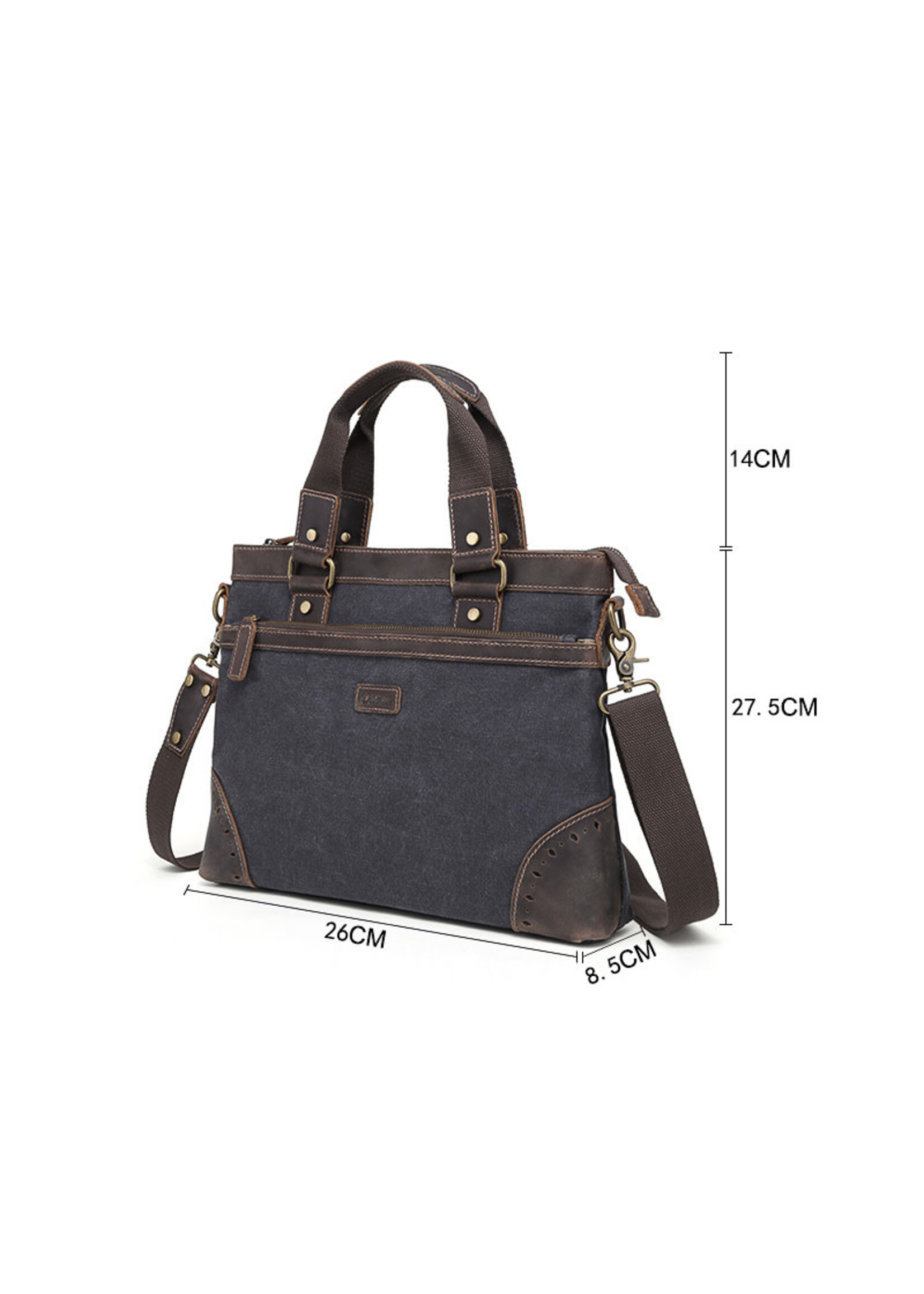 DaVan Shoulder Bag Leather Trim