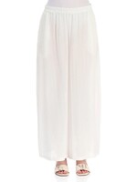 GRIZAS Wide White Silk Viscose Trousers - 3667/2-s174