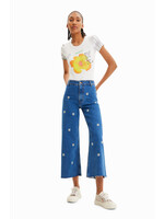 DESIGUAL Daisy cropped culotte jeans - 23SWDD75