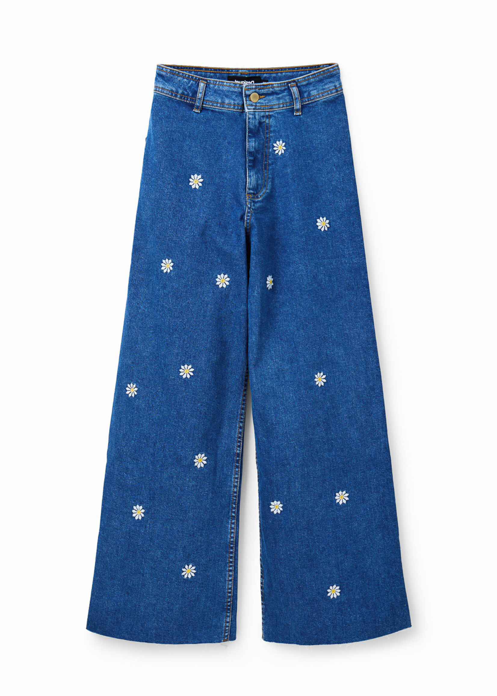 DESIGUAL Daisy cropped culotte jeans