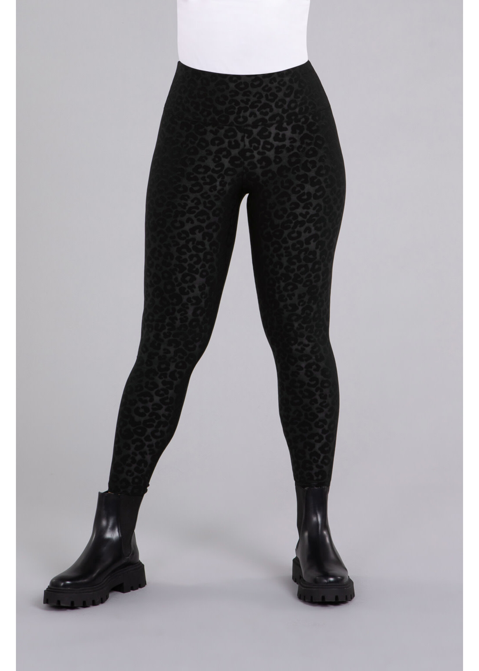 SYMPLI Animal Embossed Nu Yoke Legging