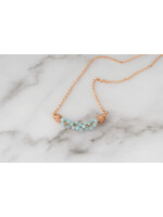 Cristy's Jewelry Designs Rose Gold Cluster Necklace-Larimar -  N766RG-LM