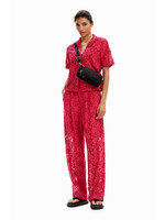 DESIGUAL Tailored floral lace trousers -  24SWPW22