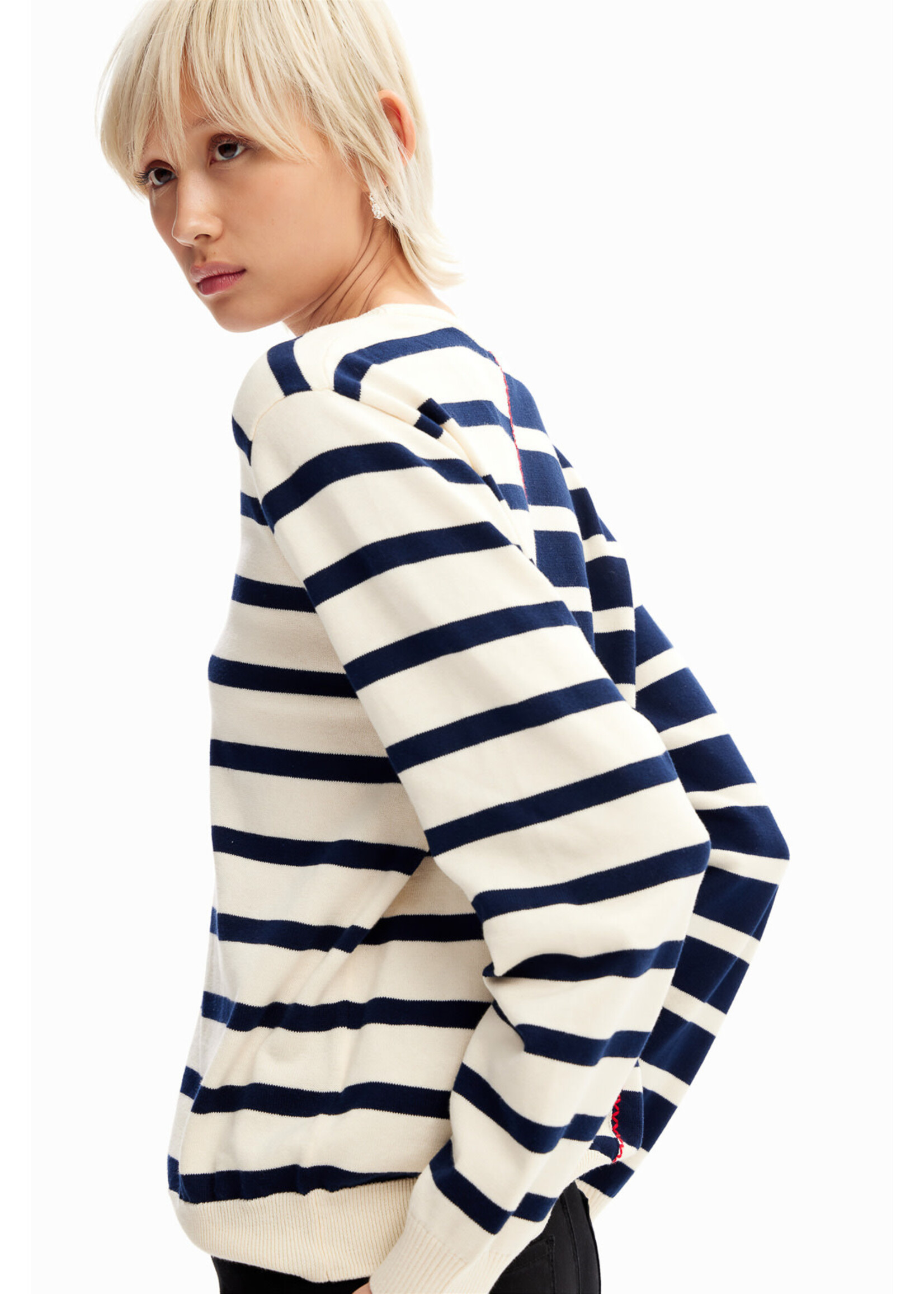 DESIGUAL Zigzag stripe pullover