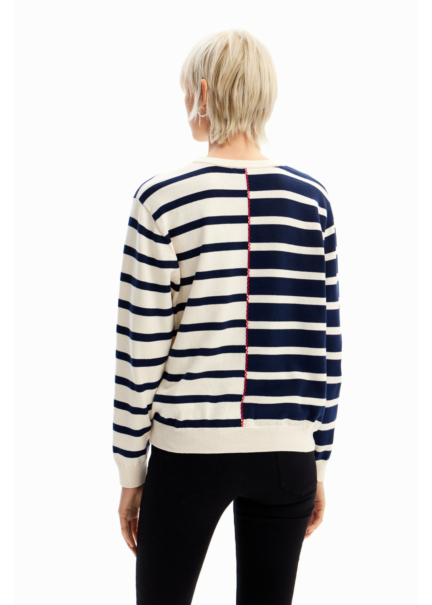 DESIGUAL Zigzag stripe pullover