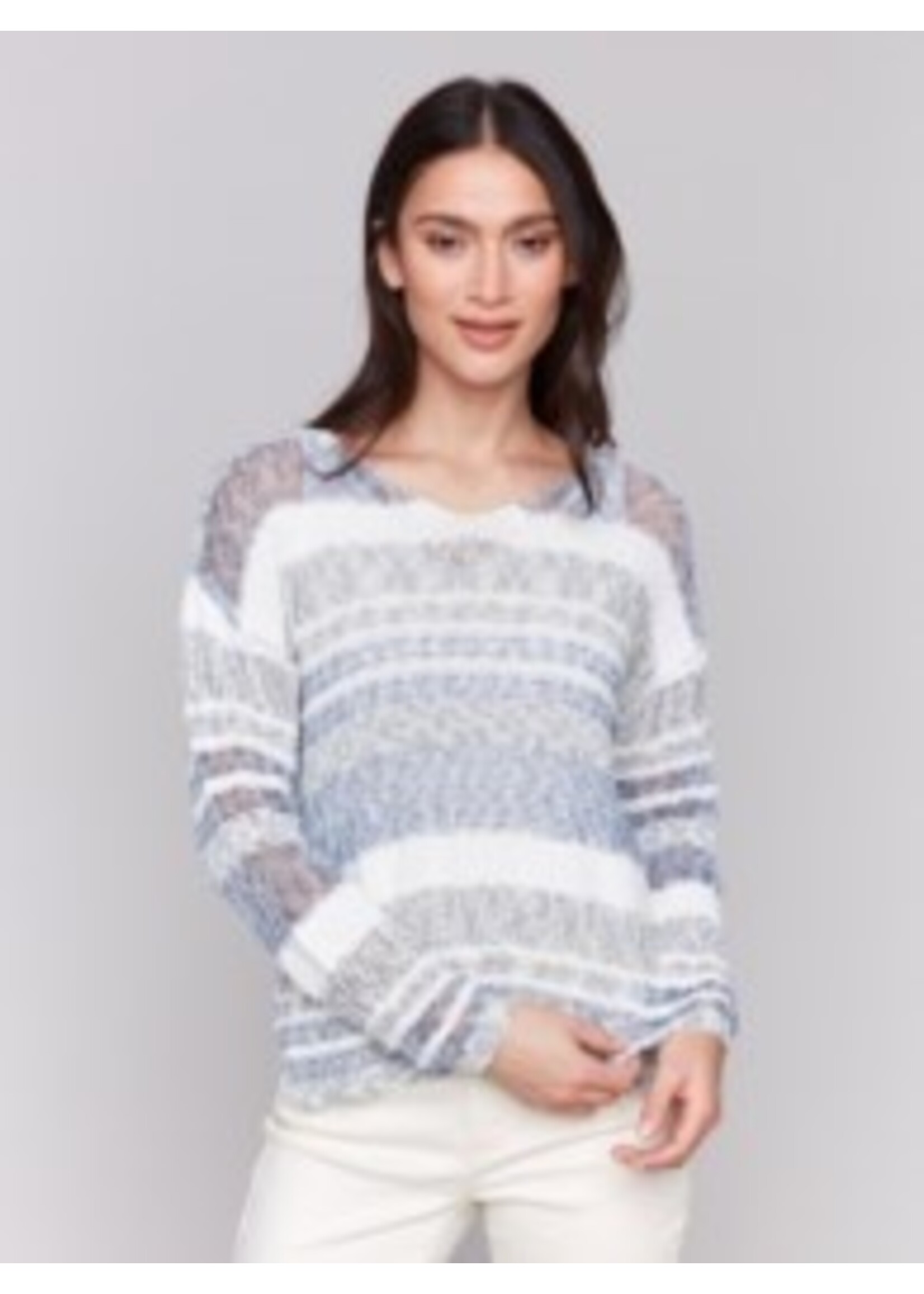 Charlie B Long Sleeve Sweater C2804
