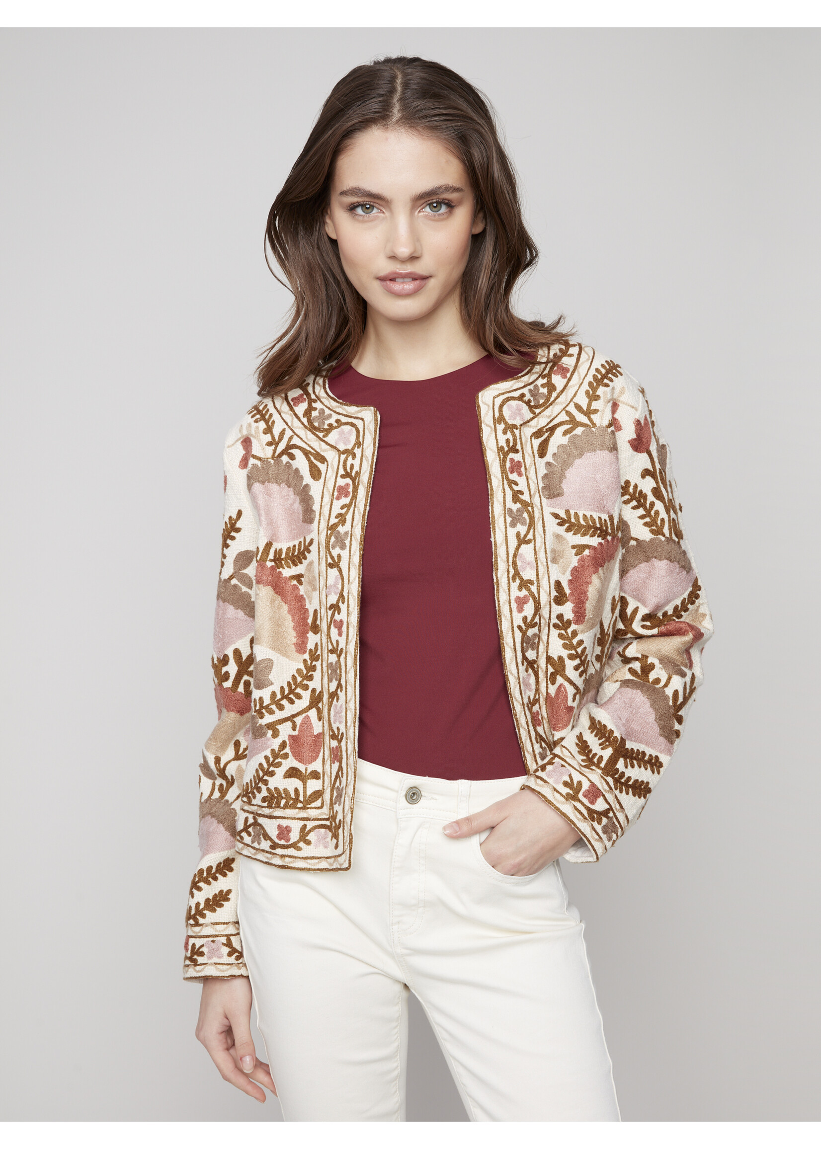 Charlie B Embroidered Jacket C6368