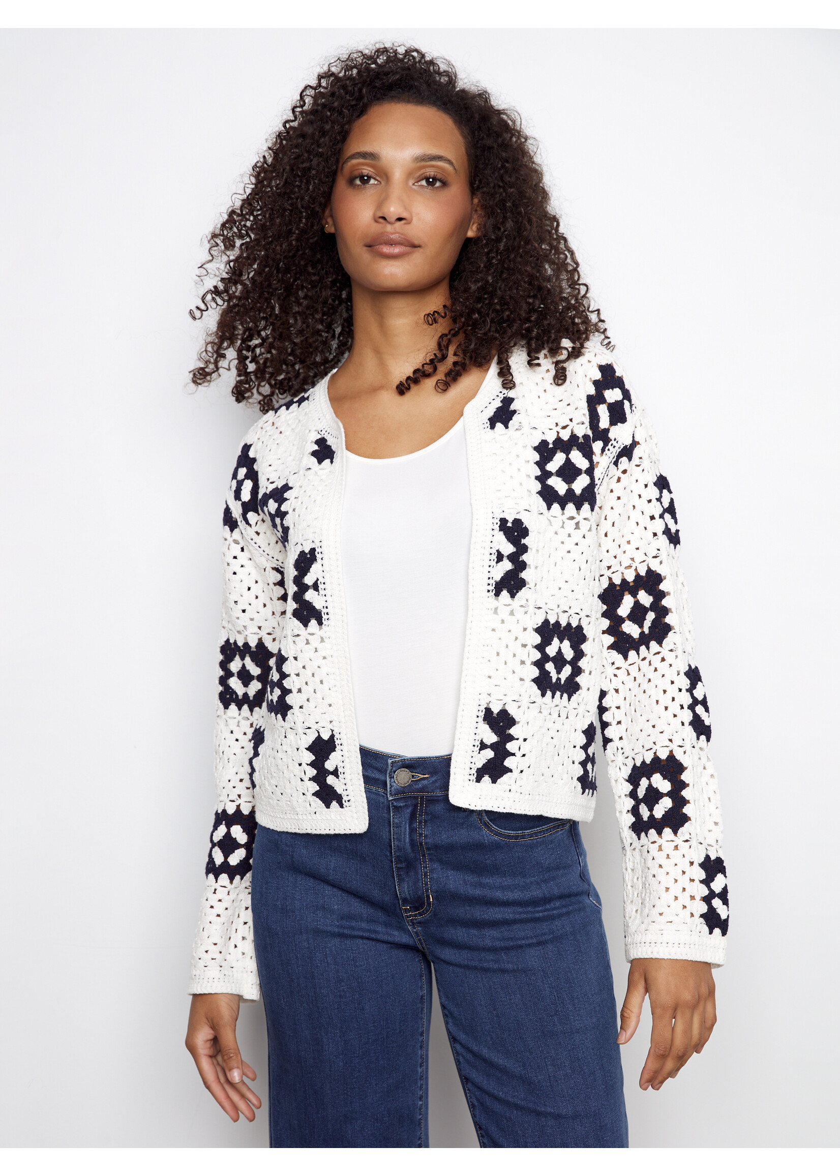Charlie B Crochet Cardigan C2951