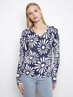 Charlie B LS Reversible V-Neck Sweater C2968