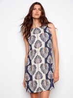 Charlie B Printed Slvless Shift Dress C3254P