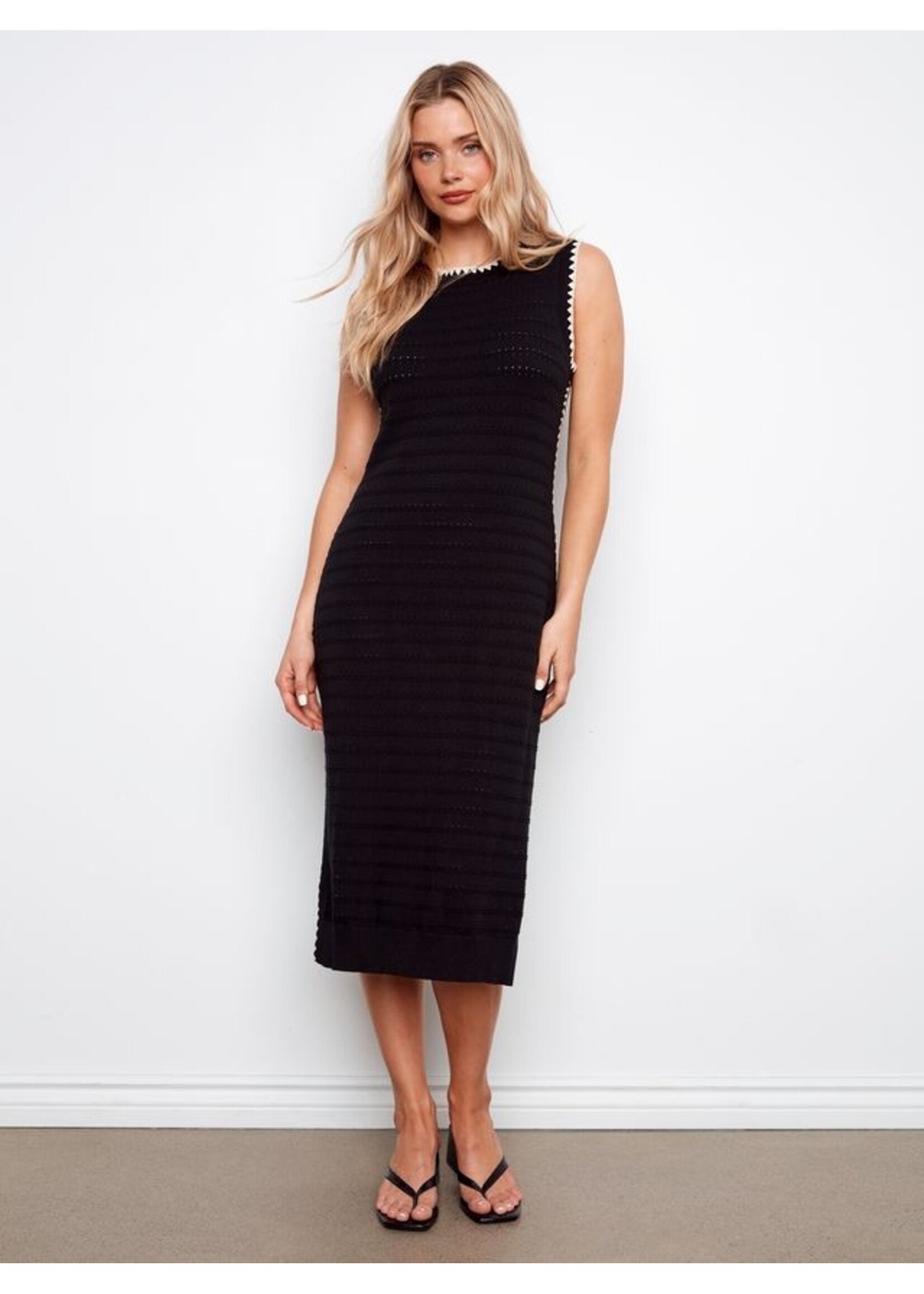 Charlie B Slvless Long Sweater Dress C3259