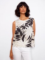 Charlie B Printed Slvless Blouse C4653