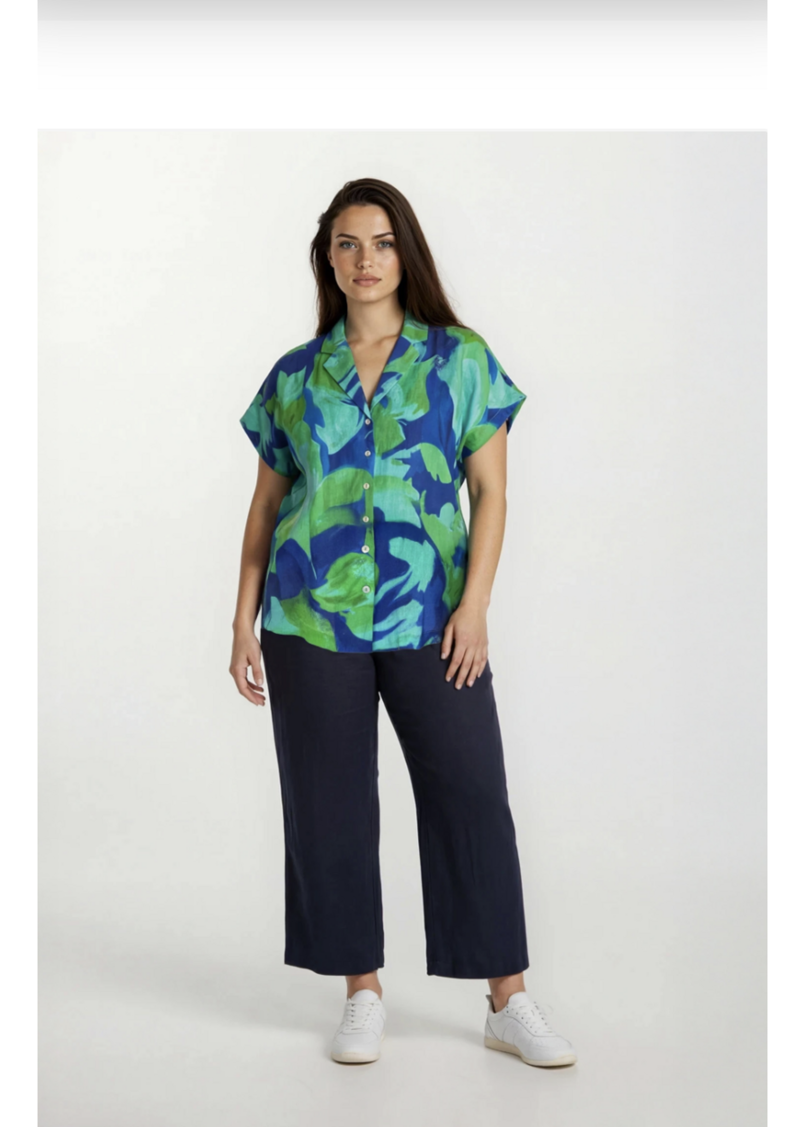 HARIS COTTON Printd Linen Shirt SHR-8178