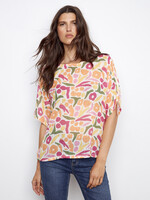 Charlie B Printed Cotton Blouse C4296DA