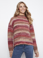 Charlie B Lg Slv Mock Neck Sweater C2067 747C