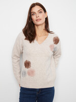Charlie B Lg Slv V-Neck Oversized Sweater C2056 433C