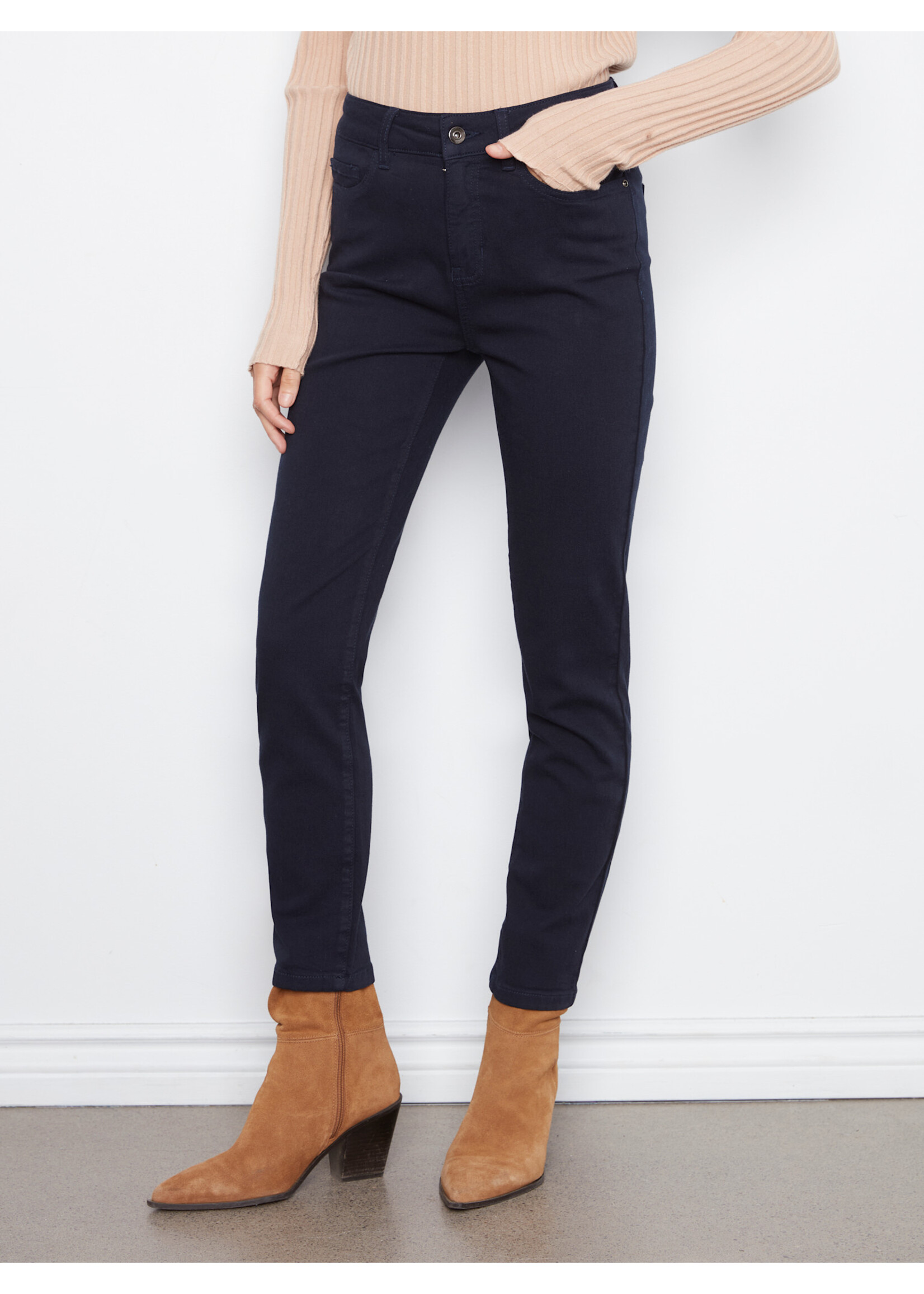 Charlie B Twill Slim Leg Pants C5628