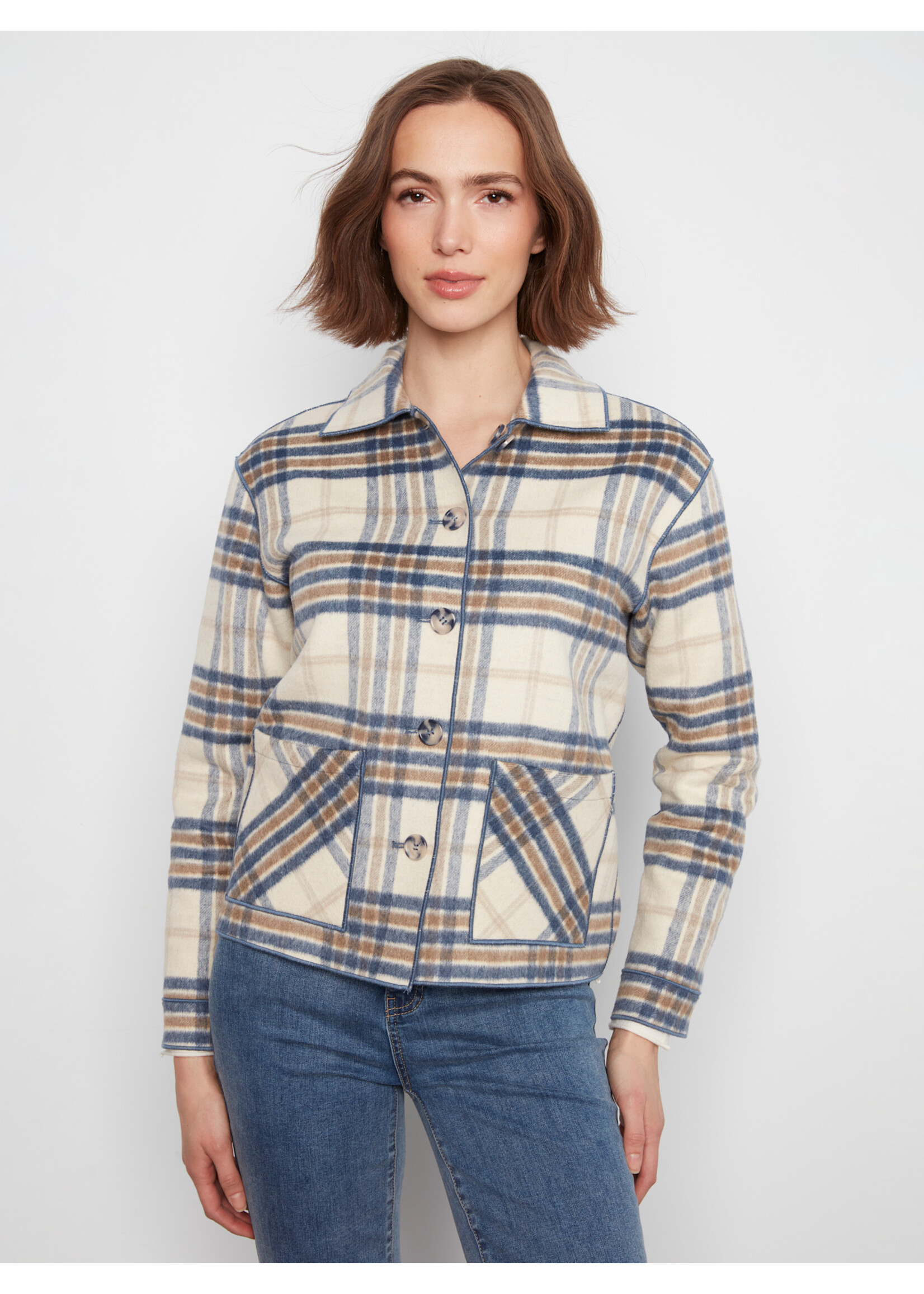 Charlie B Reversible  Plaid Jacket C6185YR 134B