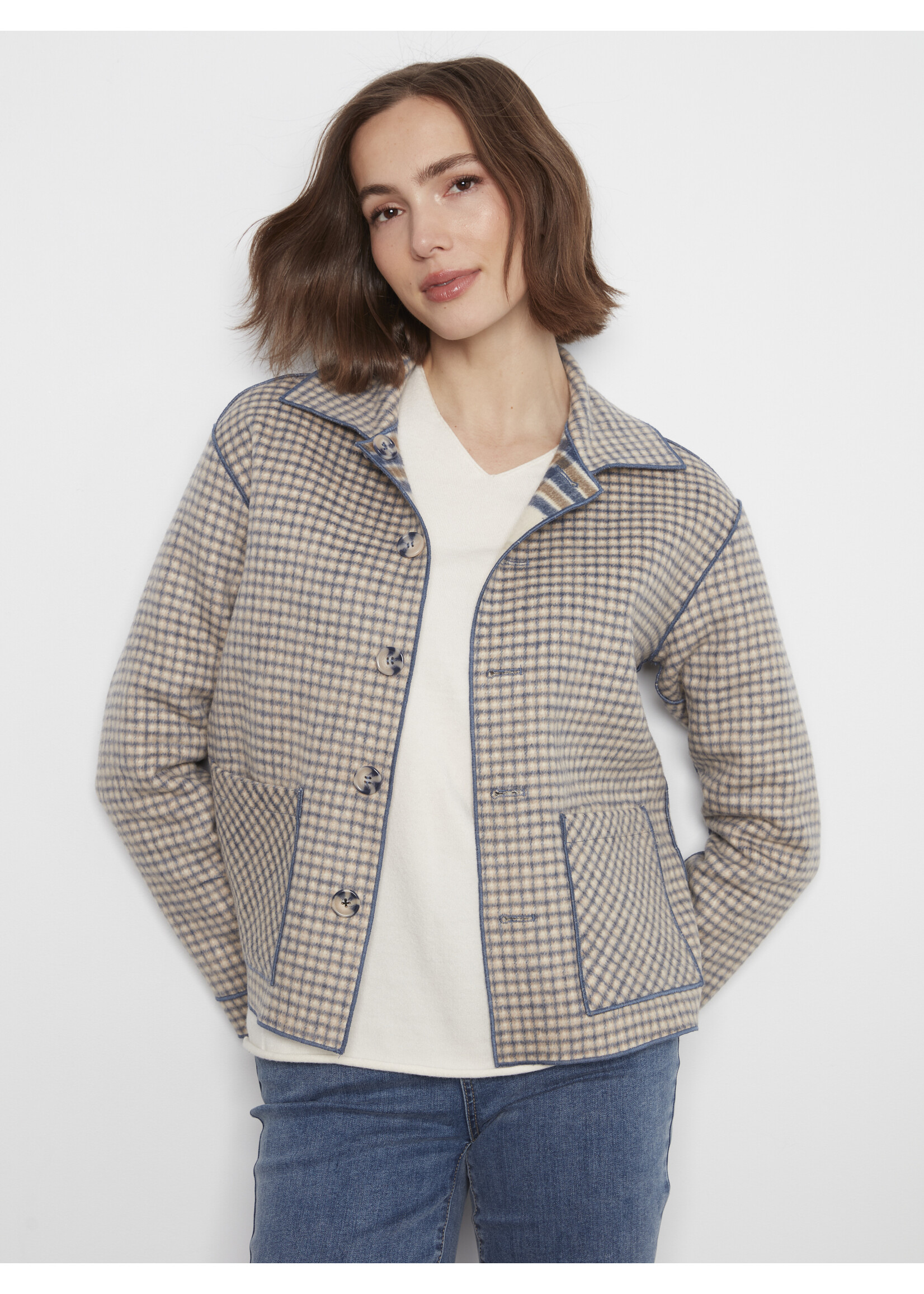 Charlie B Reversible  Plaid Jacket C6185YR 134B
