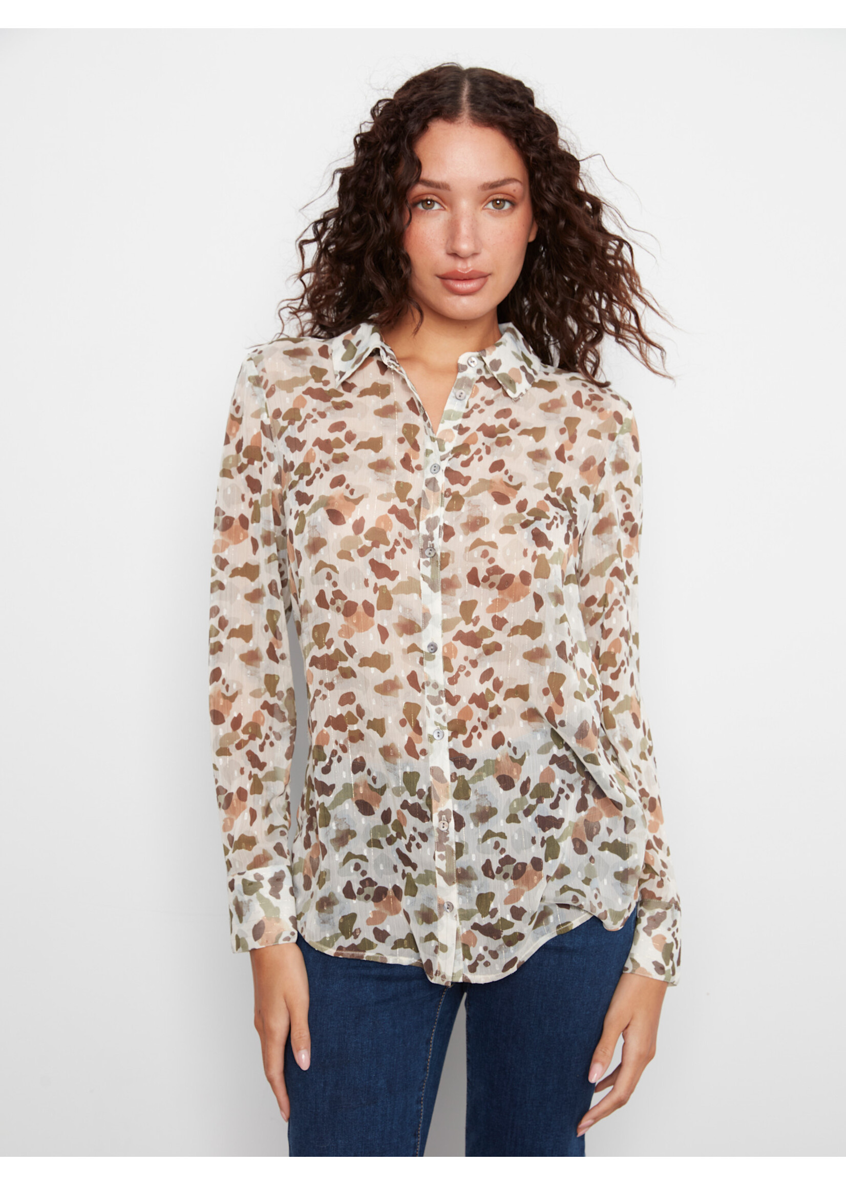 Charlie B LS Button-Up Shirt C4252YY
