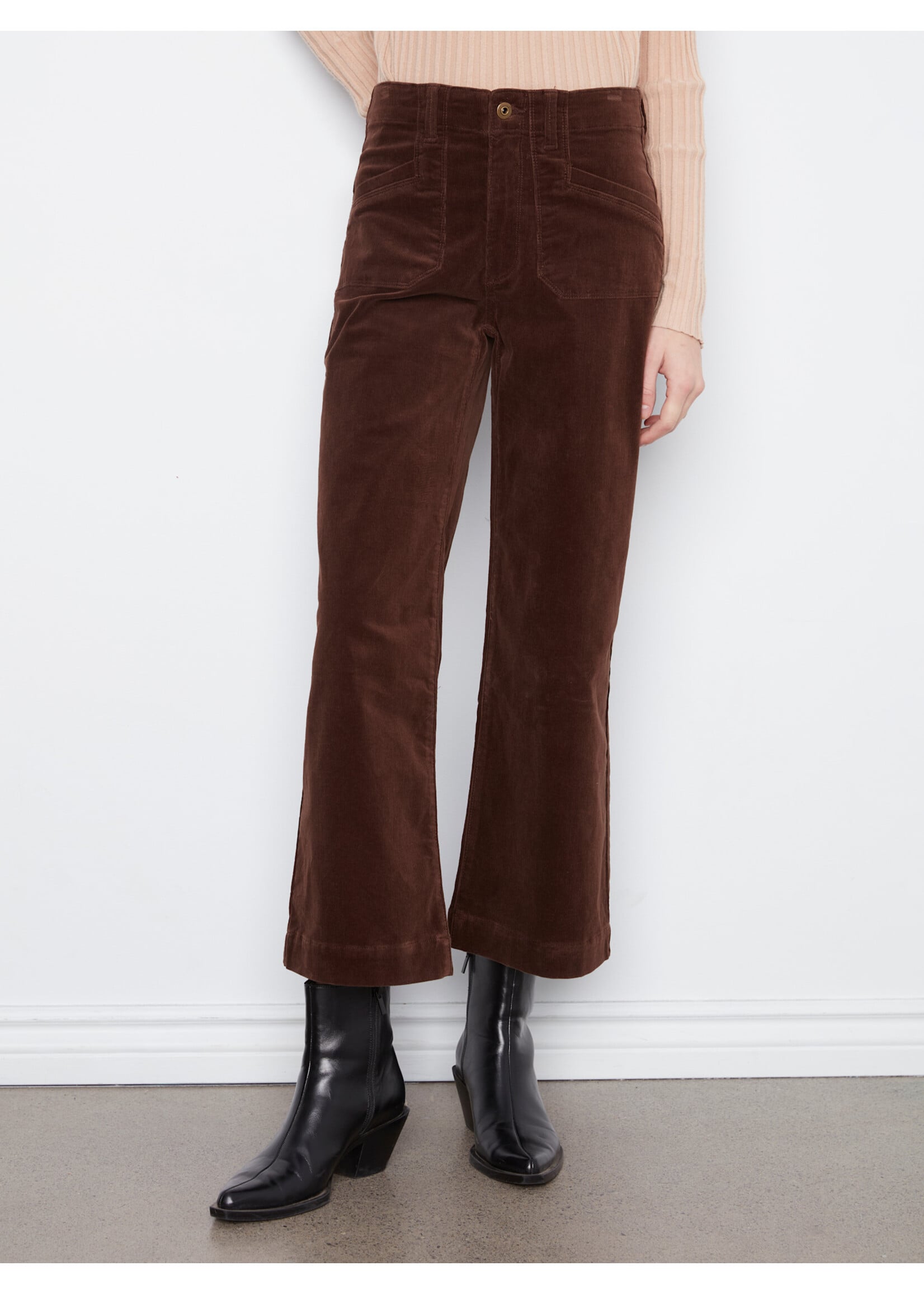 Charlie B Cropped Wide Leg Cord Pants C5660RR