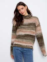 Charlie B LS Mock Neck High-Low Sweater C2067 747C