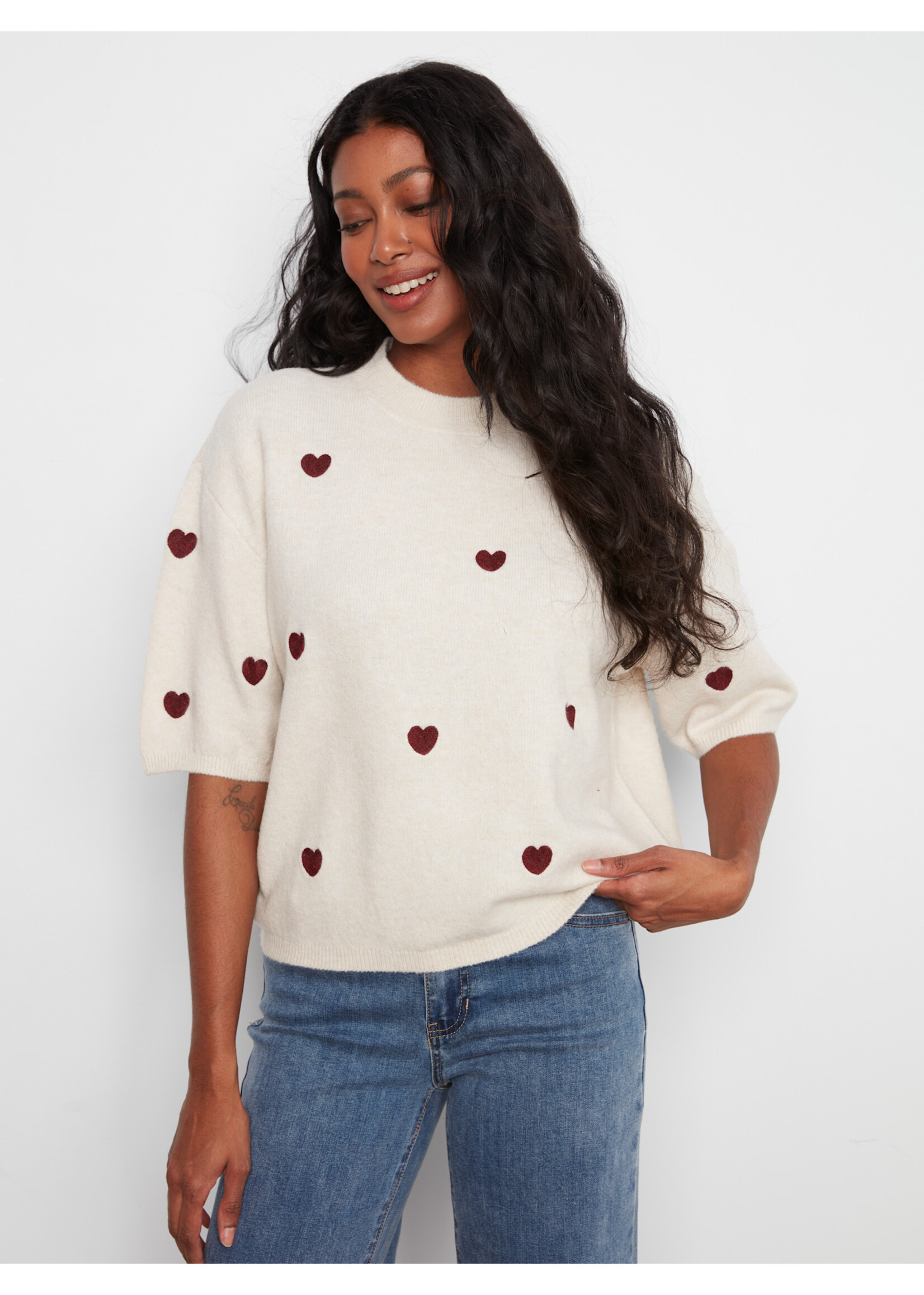 Embroidered Balloon Shaped Sweater C2858E