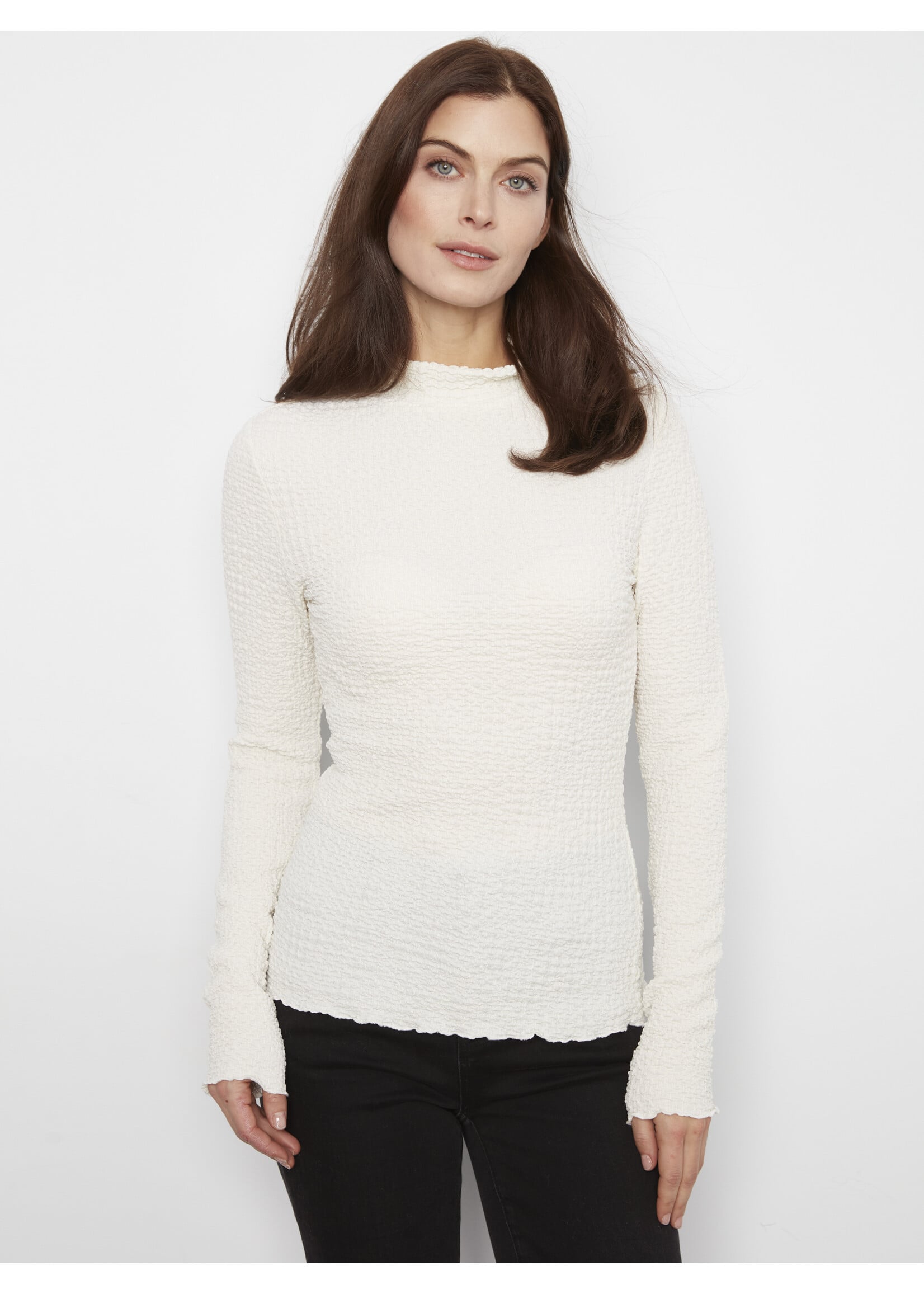 Charlie B LS Mock Neck  C1468